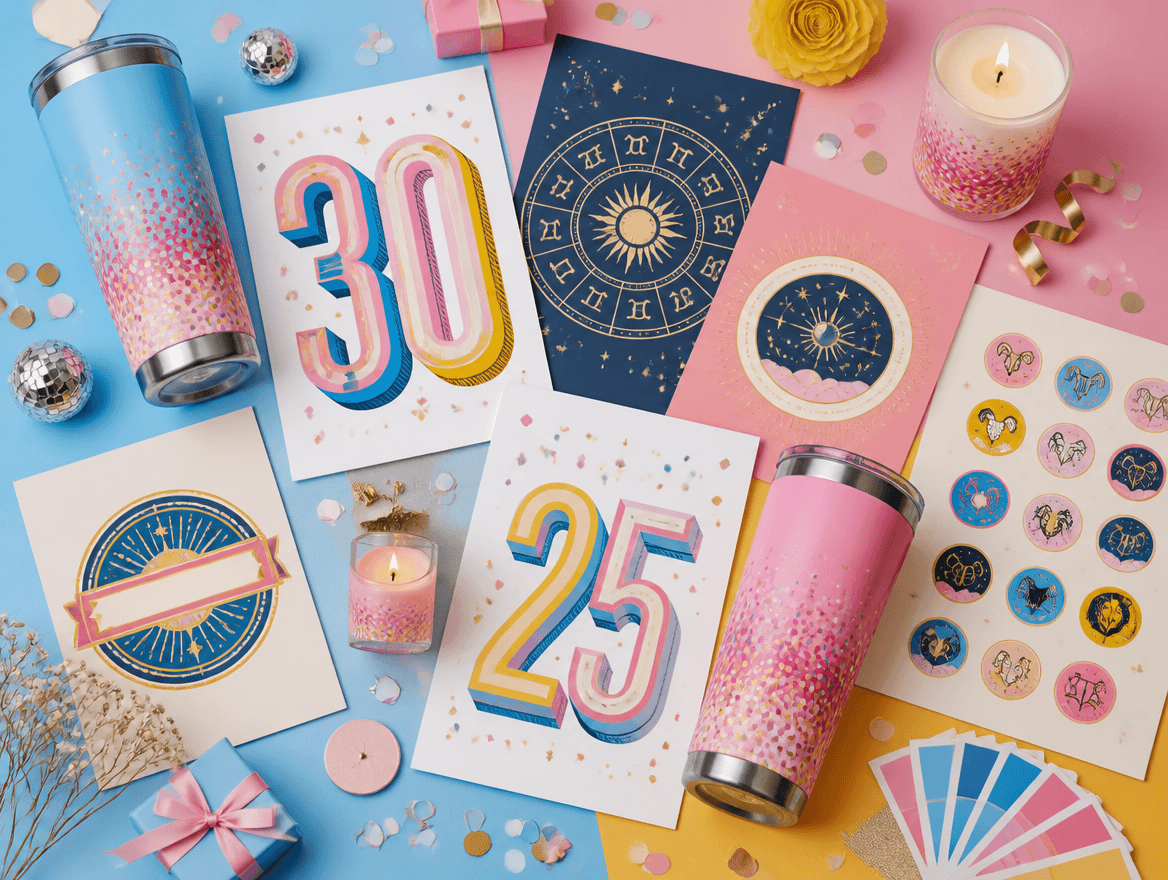 Birthday design trend moodboard