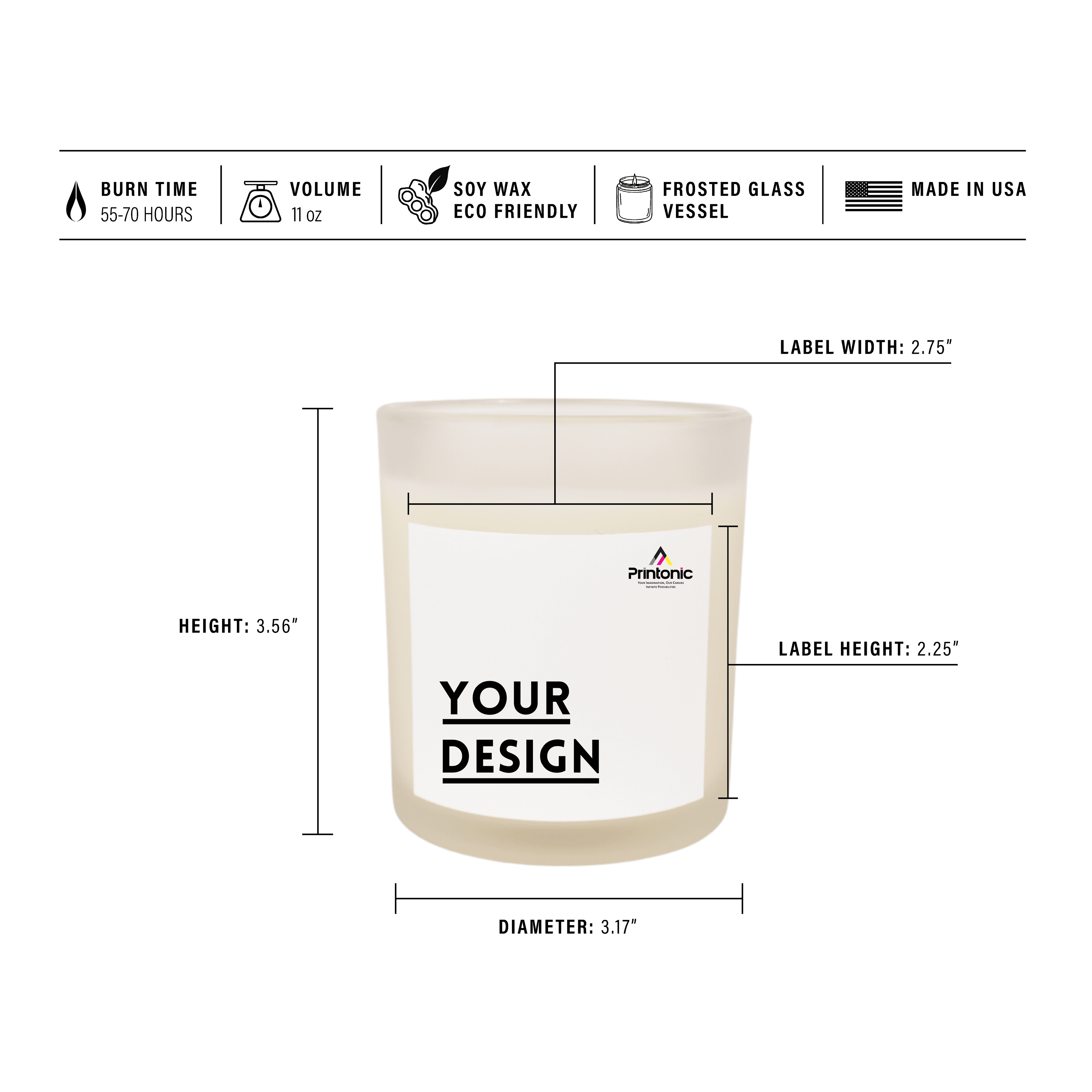 Glass Jar Candle, 11oz