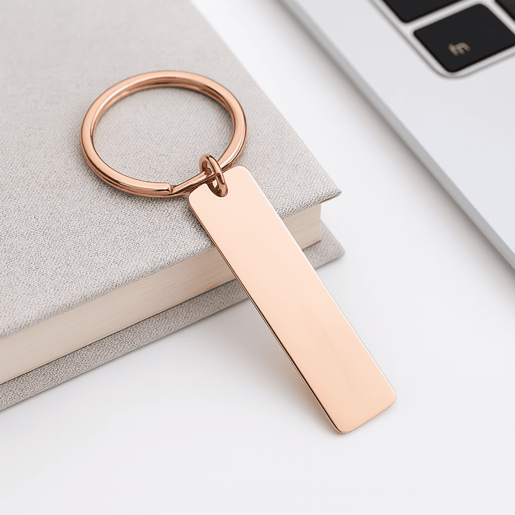 Rectangular Metal Keychain
