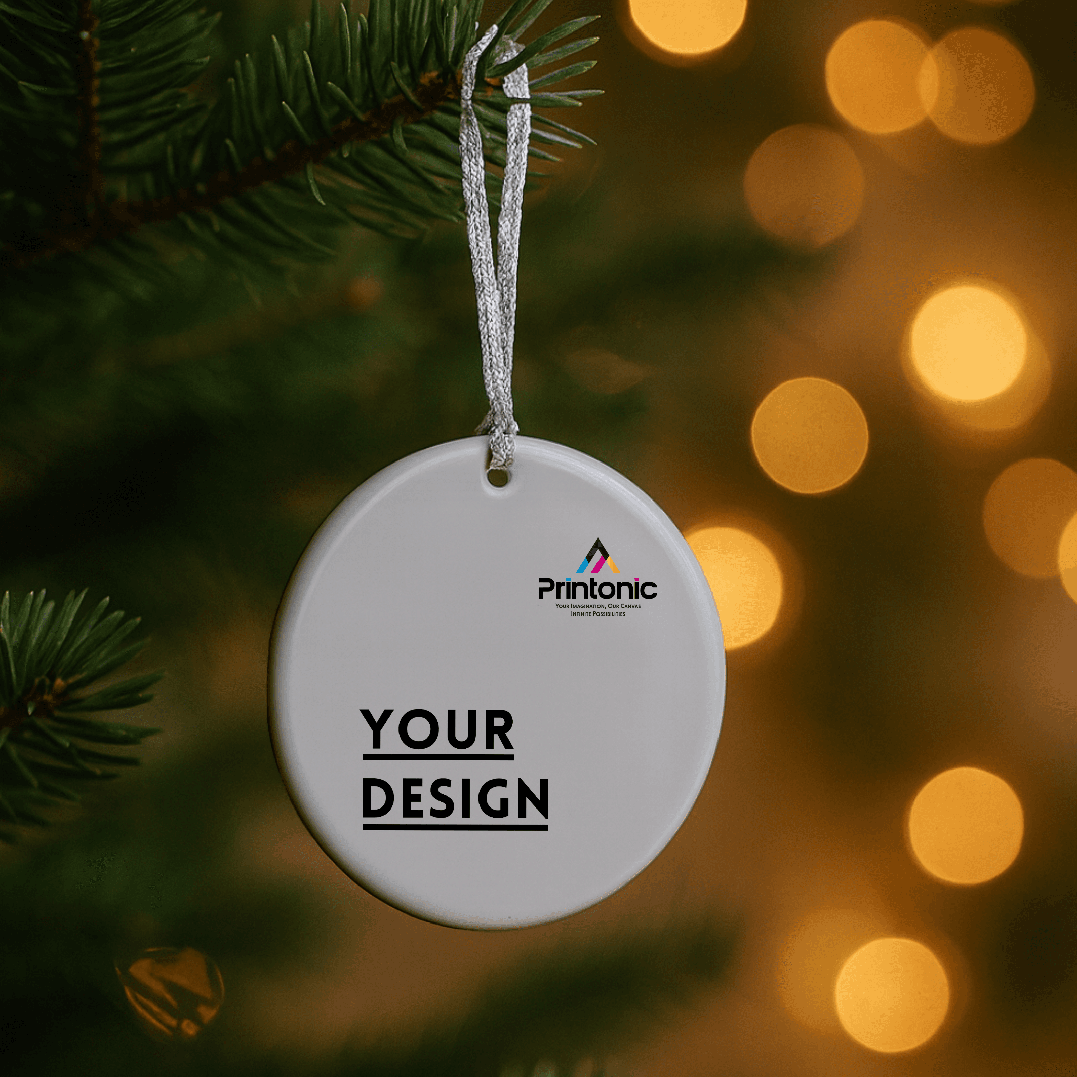 Round Ceramic Ornament