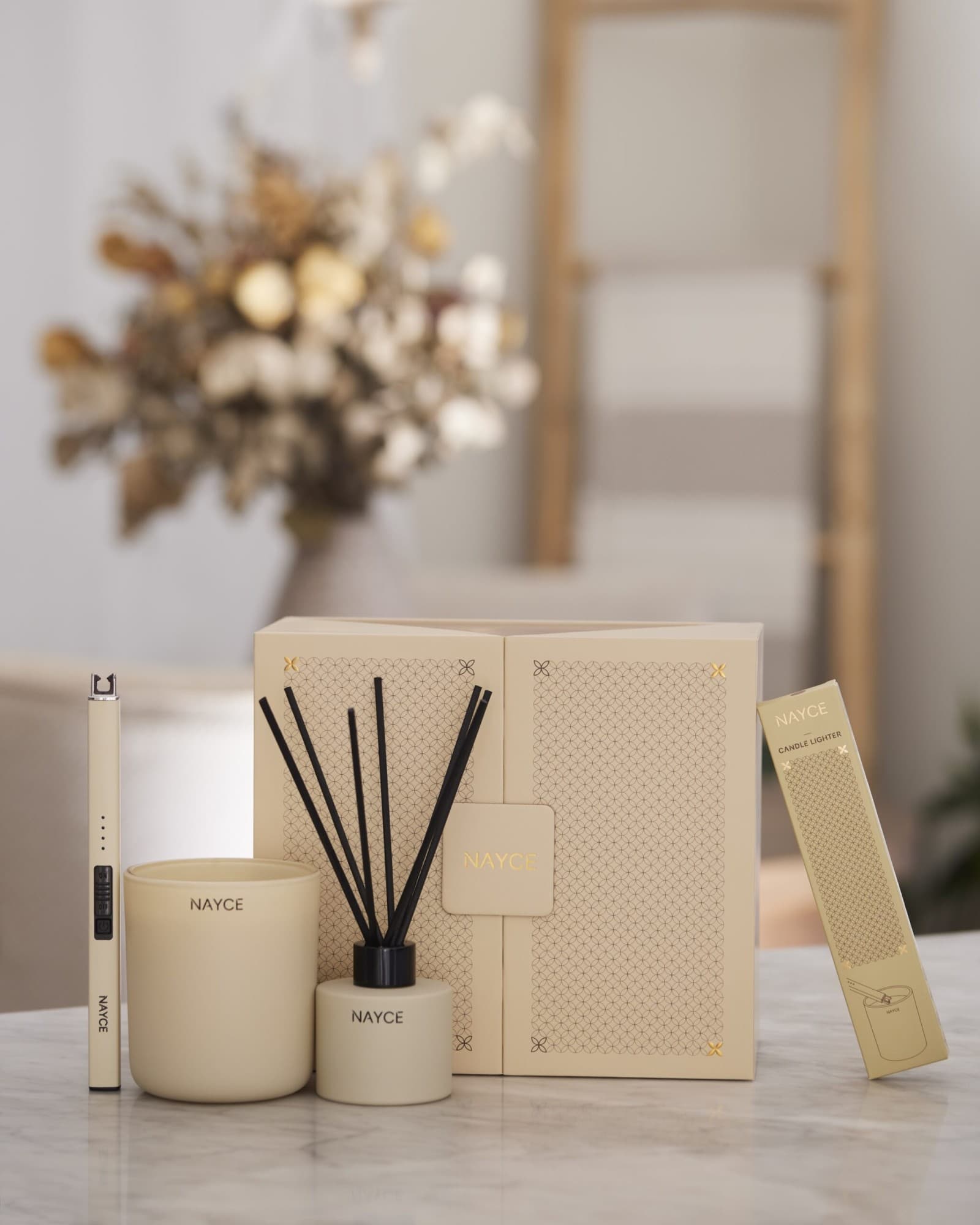 NAYCE Gift Set (Candle, Diffuser, Lighter)