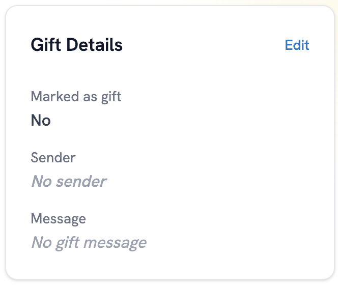 Gift Options