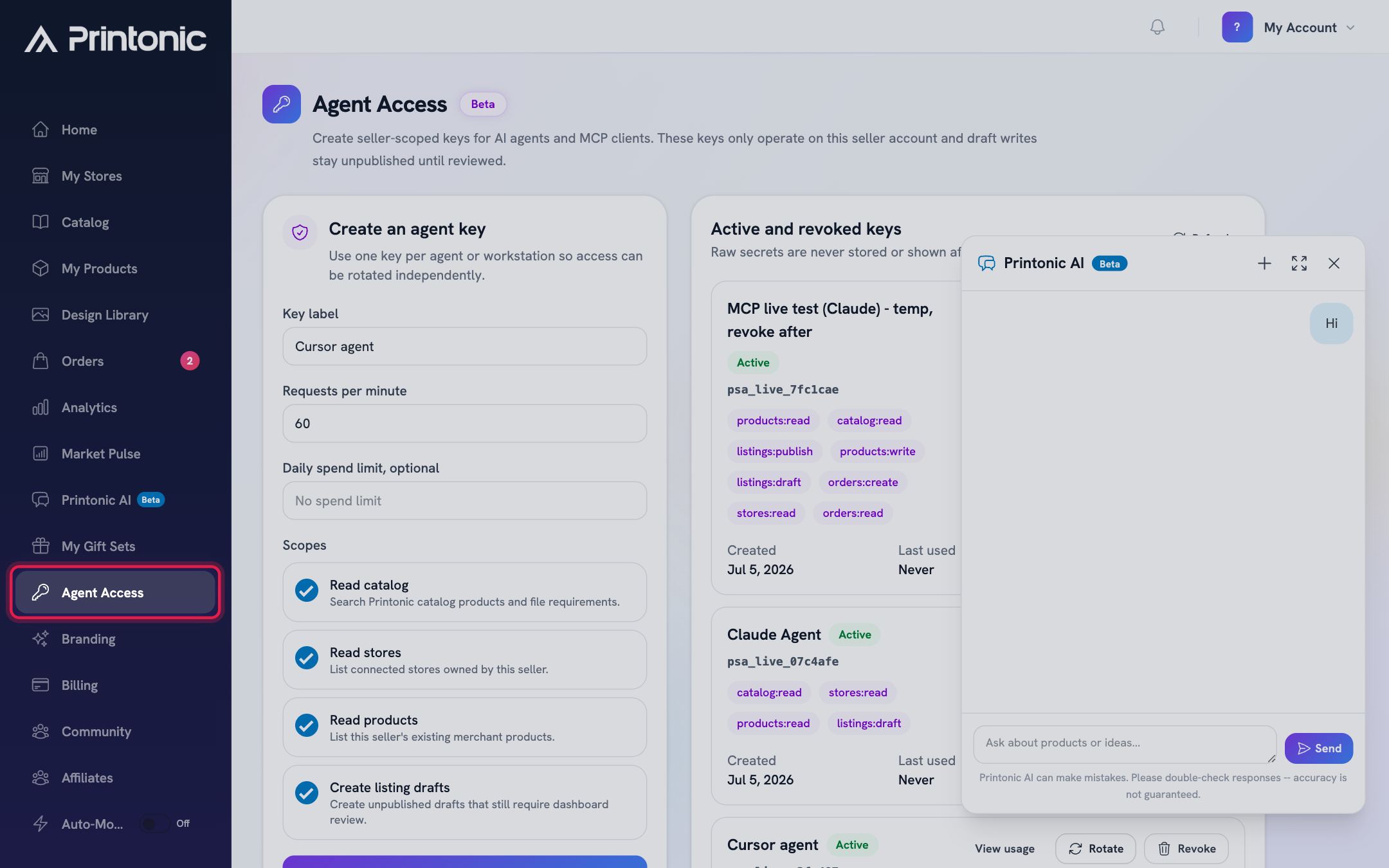 Step 1: Open Agent Access