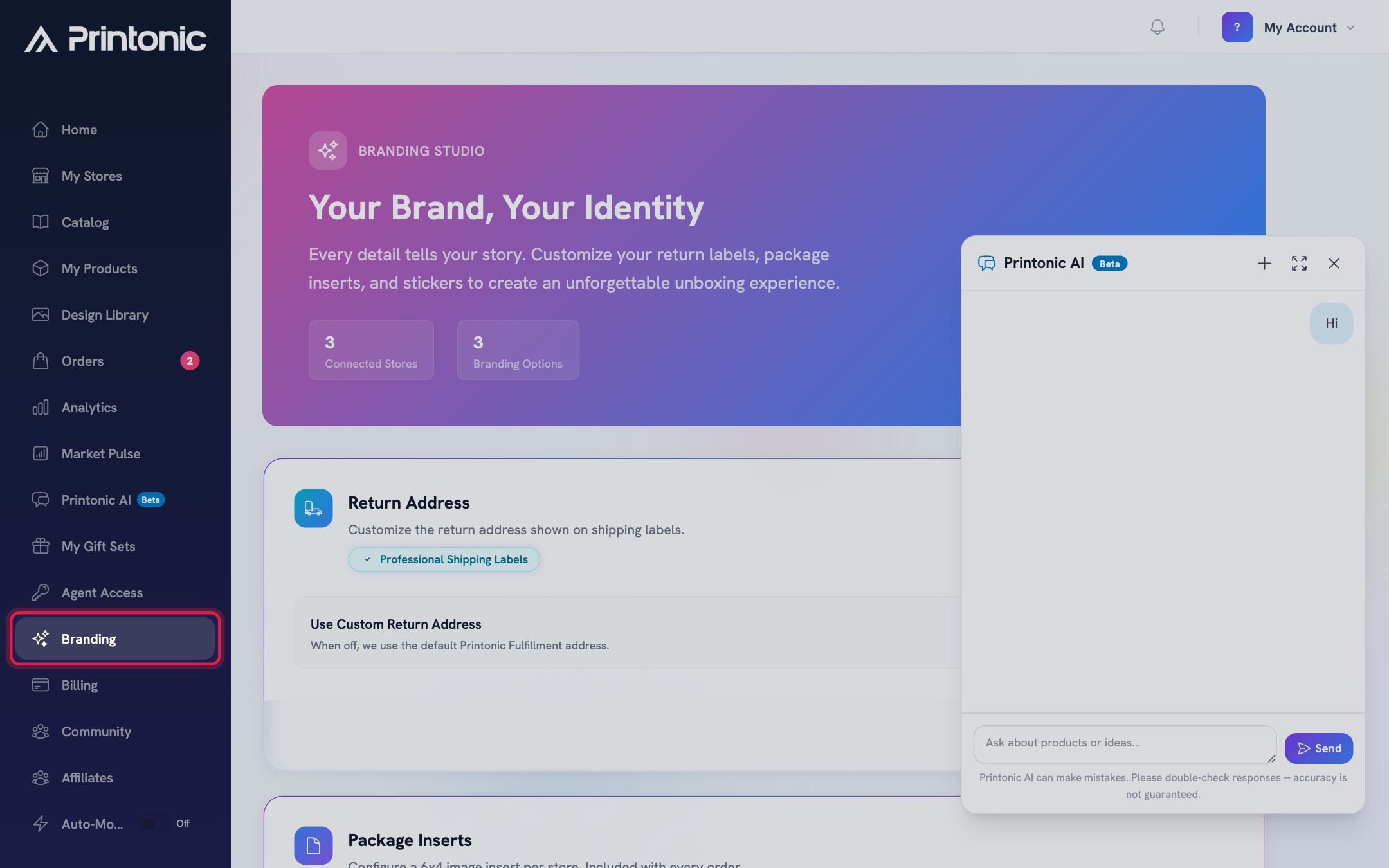 Step 1: Open Branding Studio