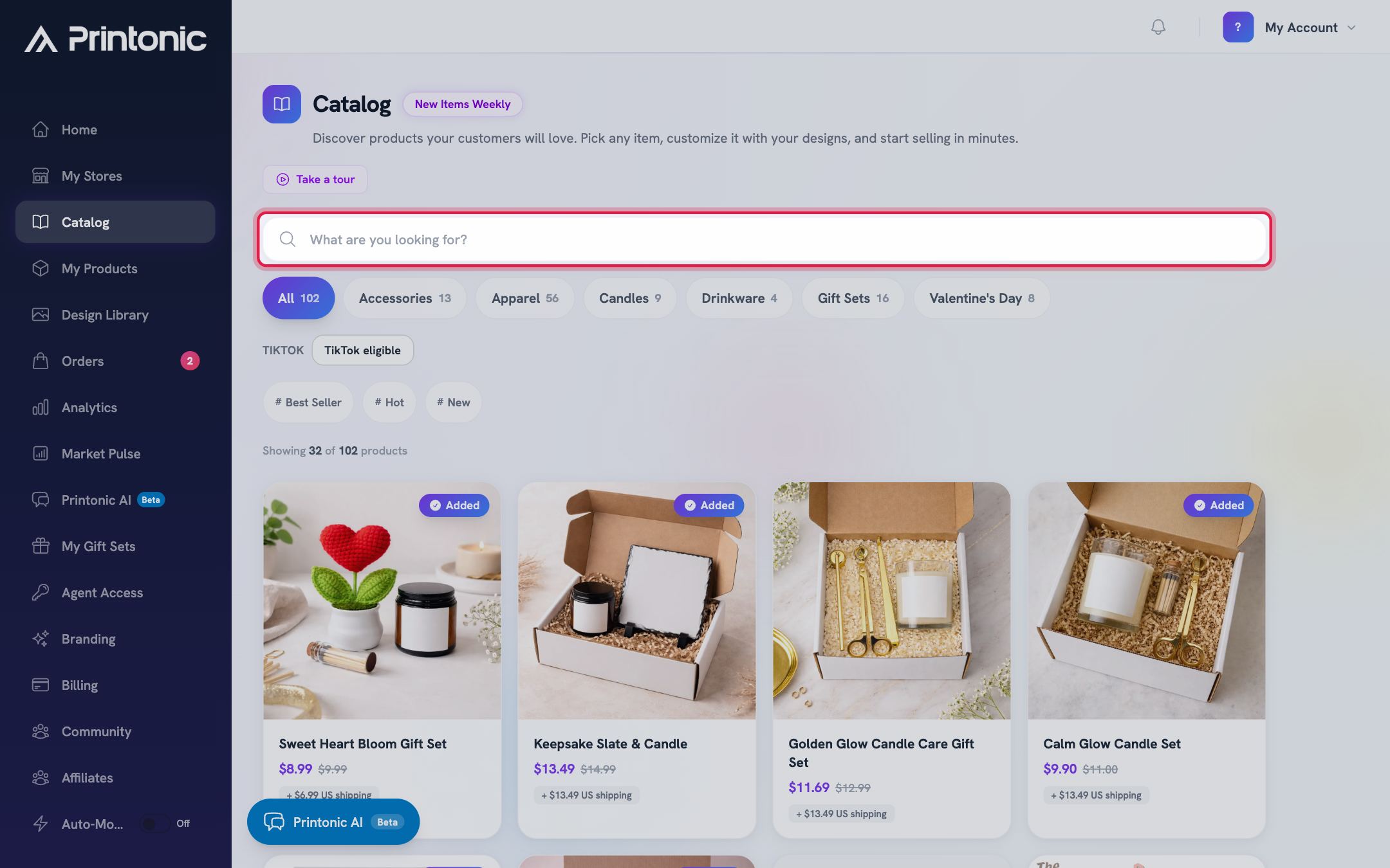 Step 2: Search for a product