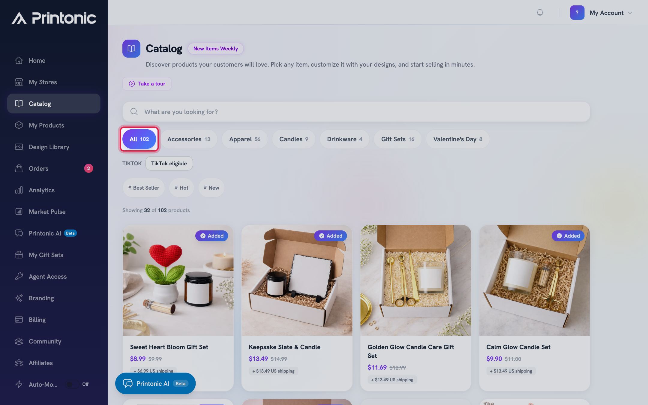 Step 3: Narrow results with category and tag filters
