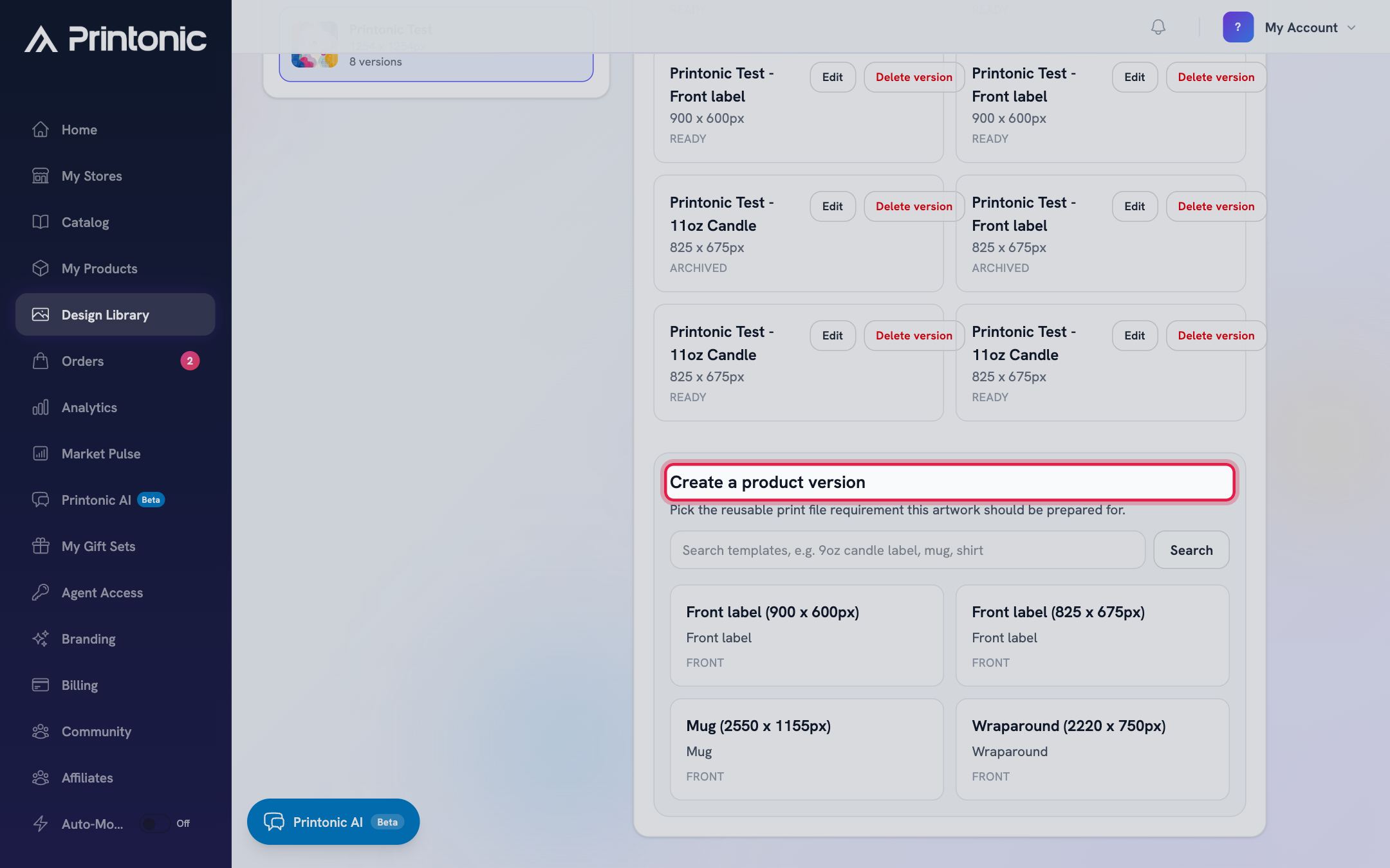 Step 4: Create a product version