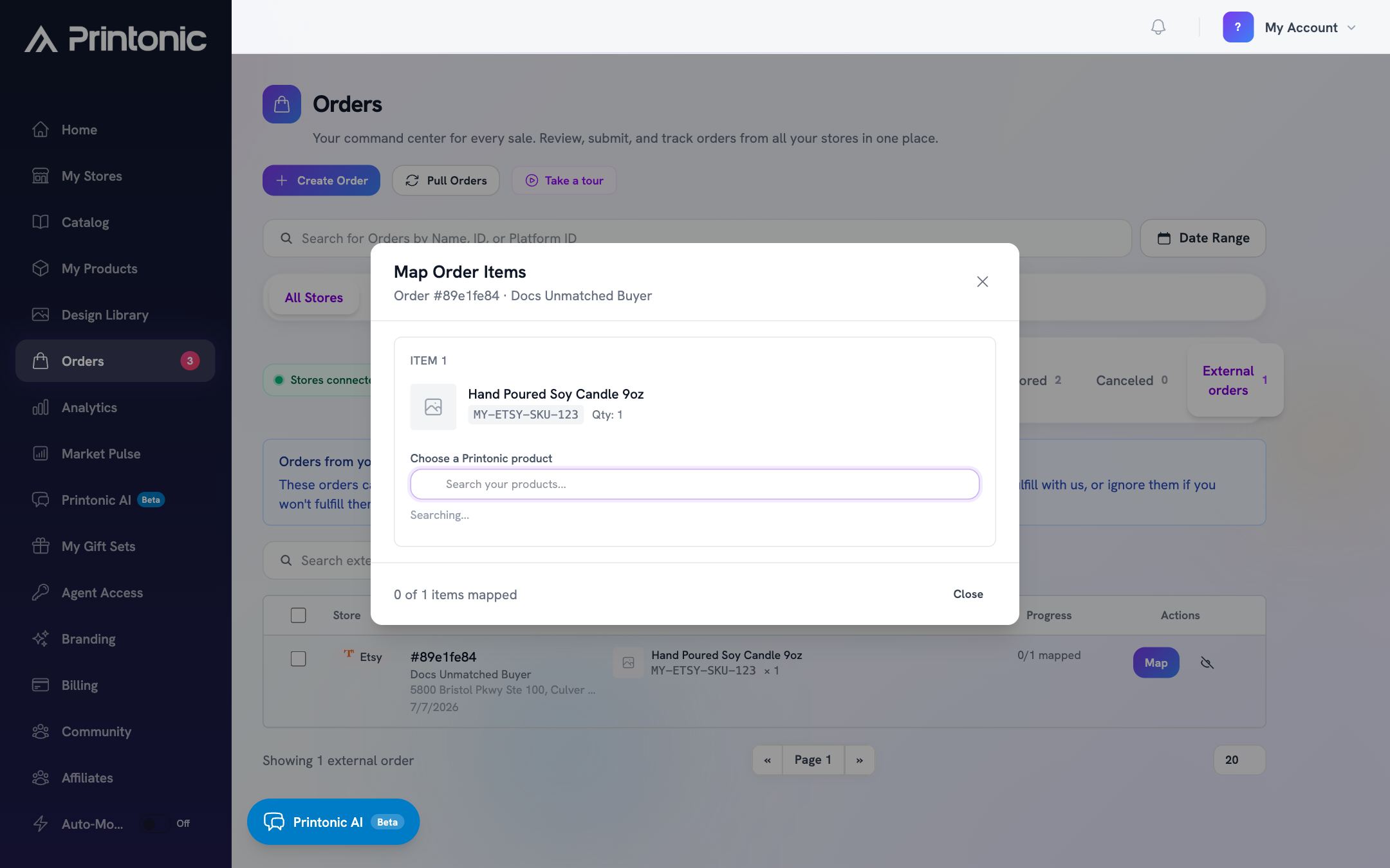Step 3: Upload art files and click Assign SKU