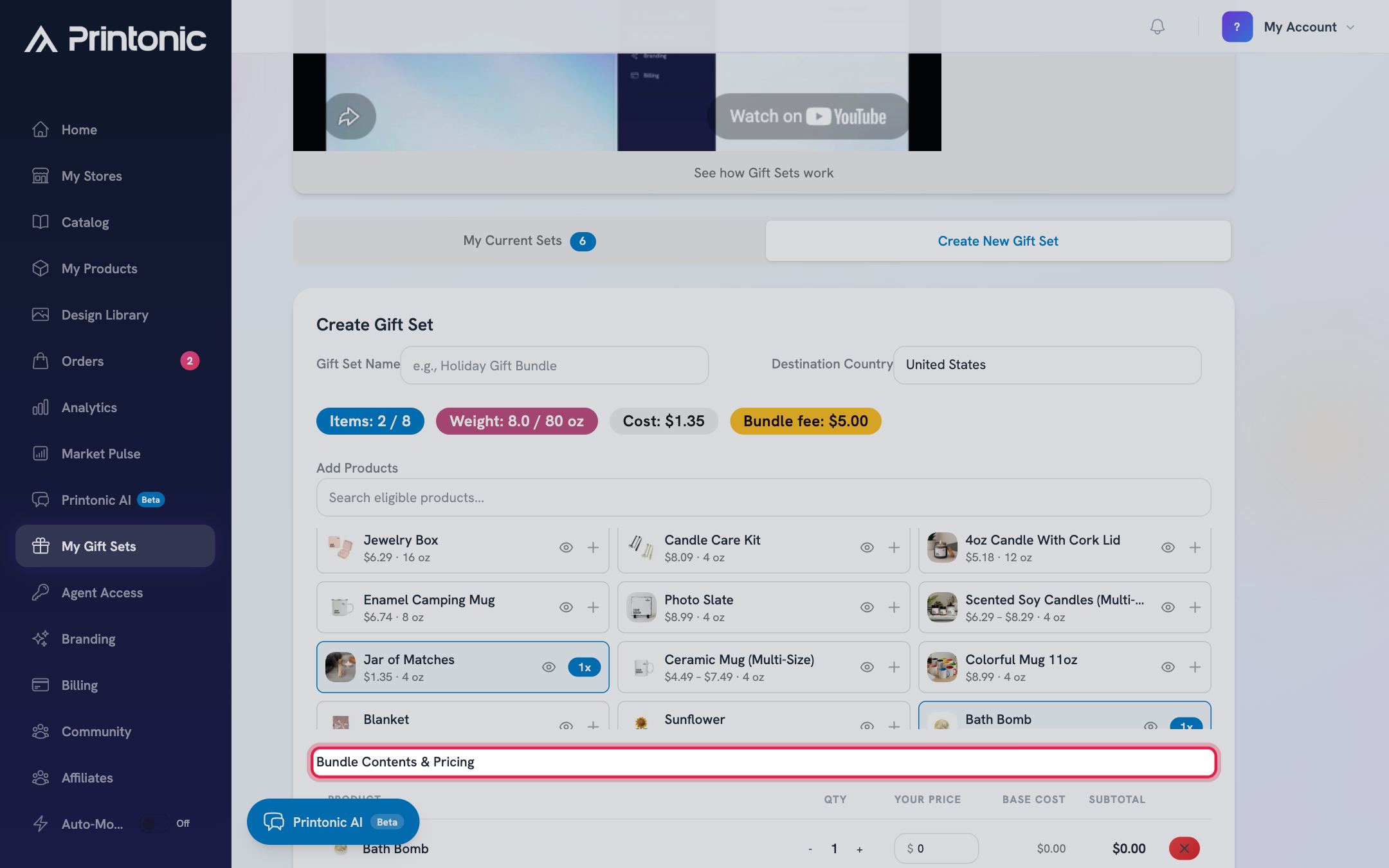 Step 5: Set your prices and review variations and mockups