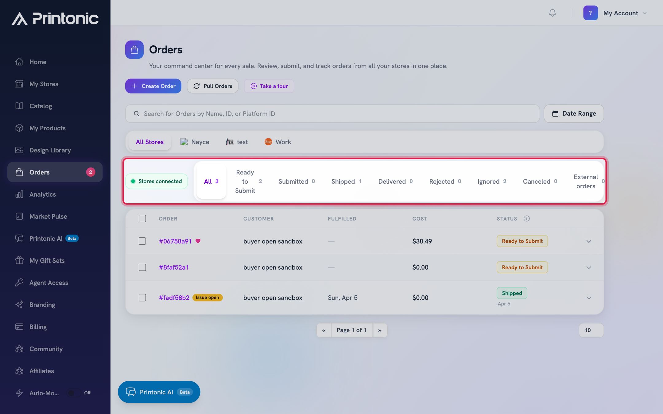Step 4: Understand the status tabs