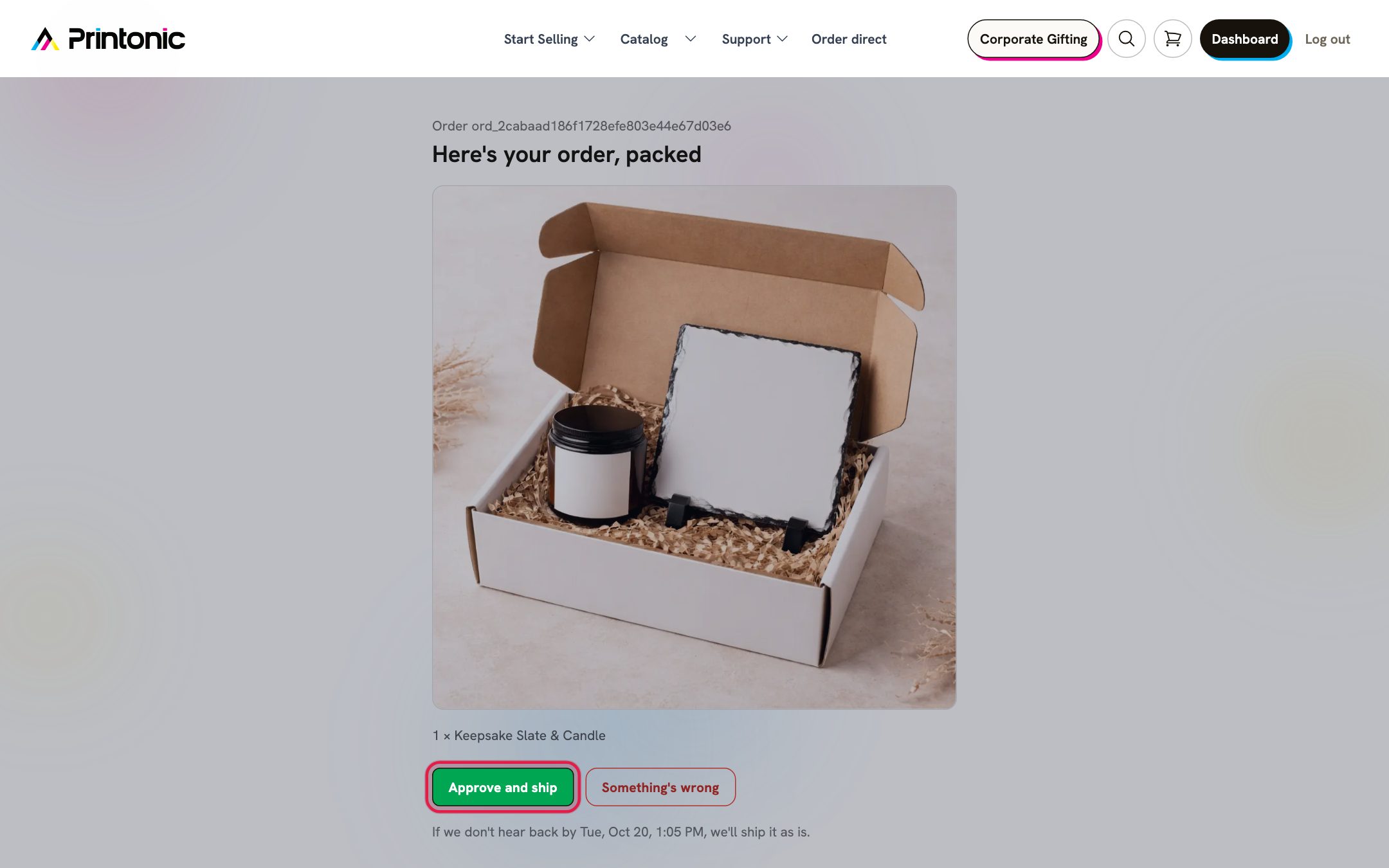 Step 4: Approve and ship on the photo page