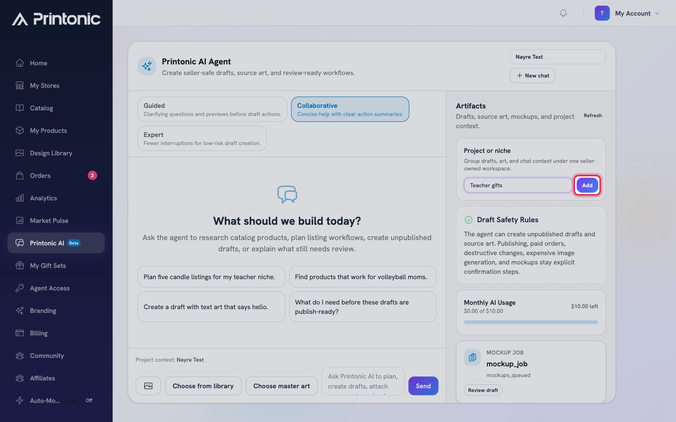 Step 7: Group your work into projects (optional)