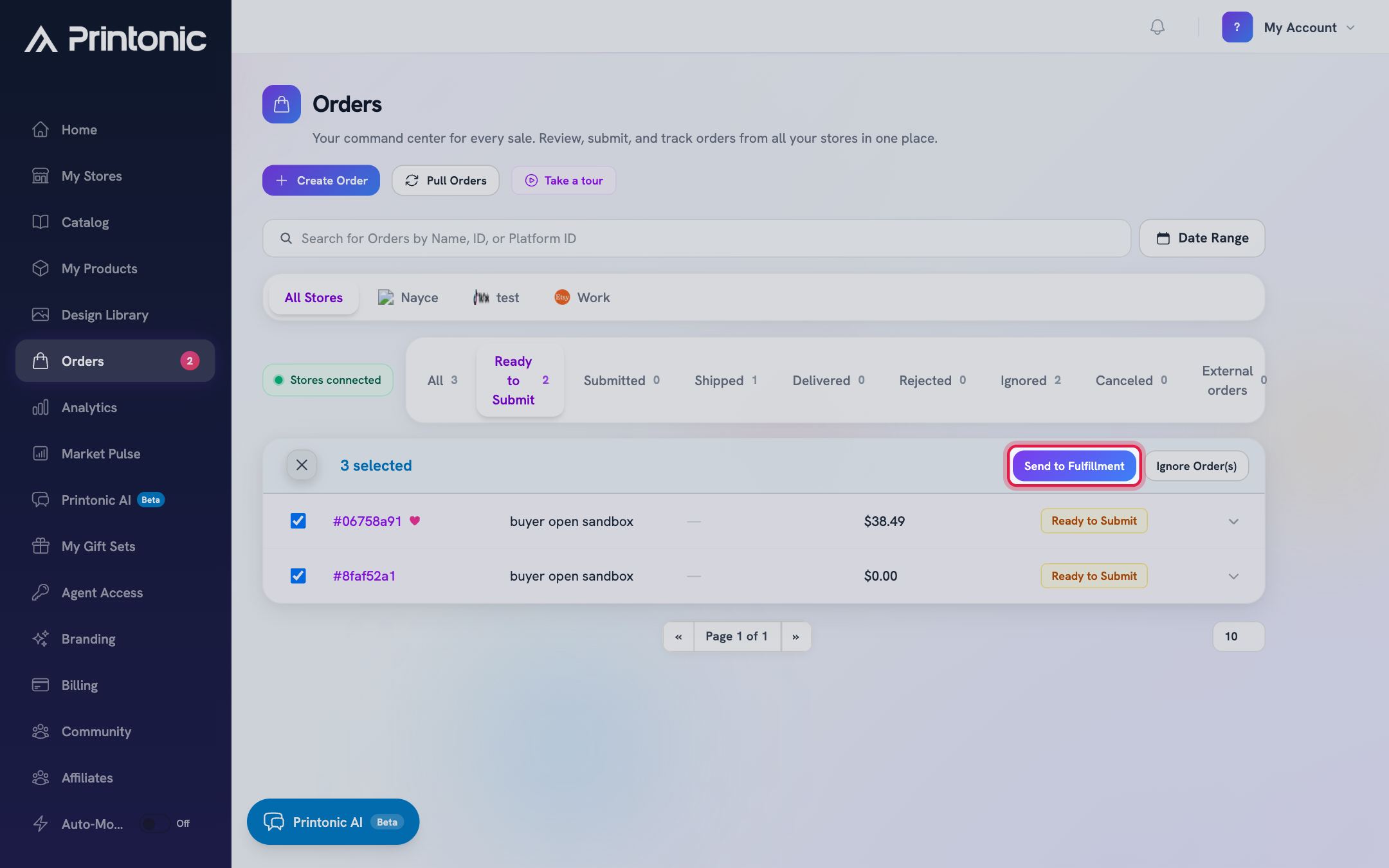 Step 3: Or send a batch in one checkout