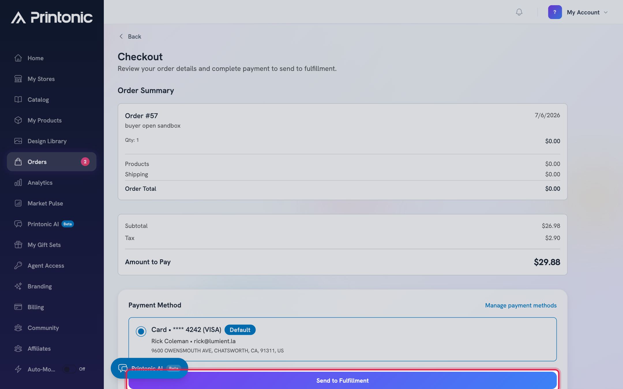 Step 6: Pick a payment method and pay