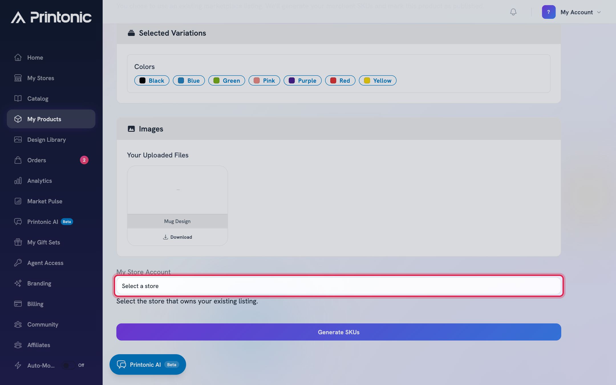 Step 3: Pick the store that owns the listing