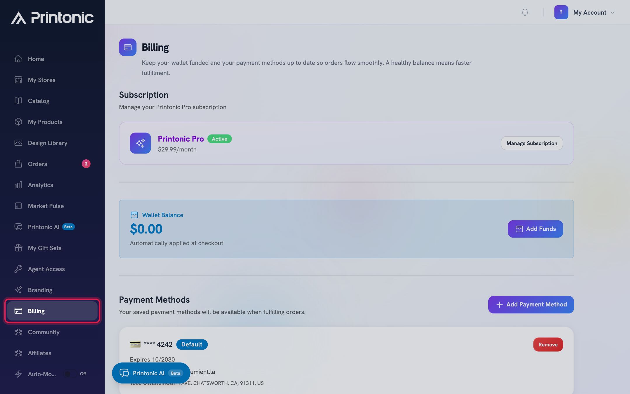Step 1: Open the Billing tab