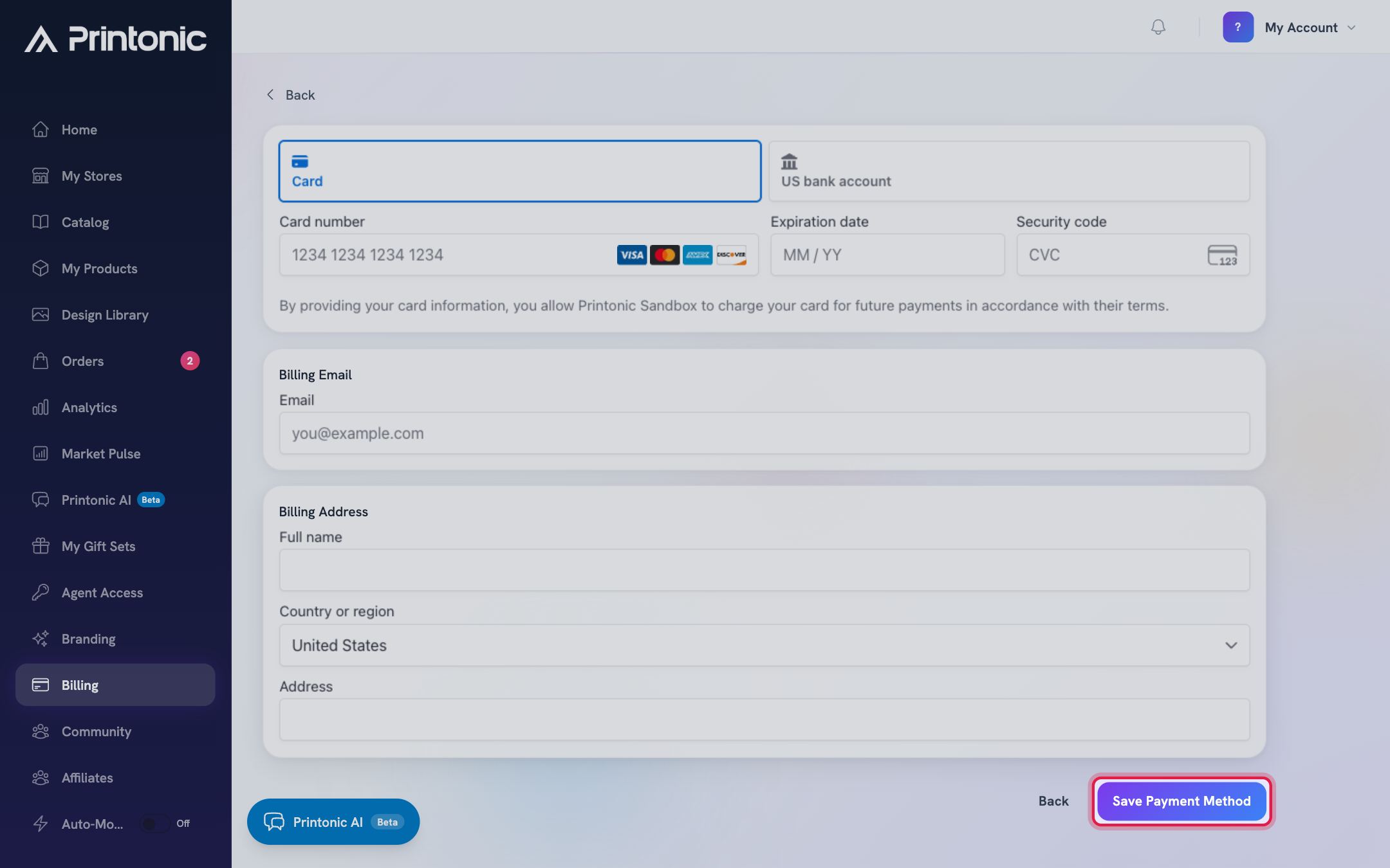 Step 2: Add a payment method