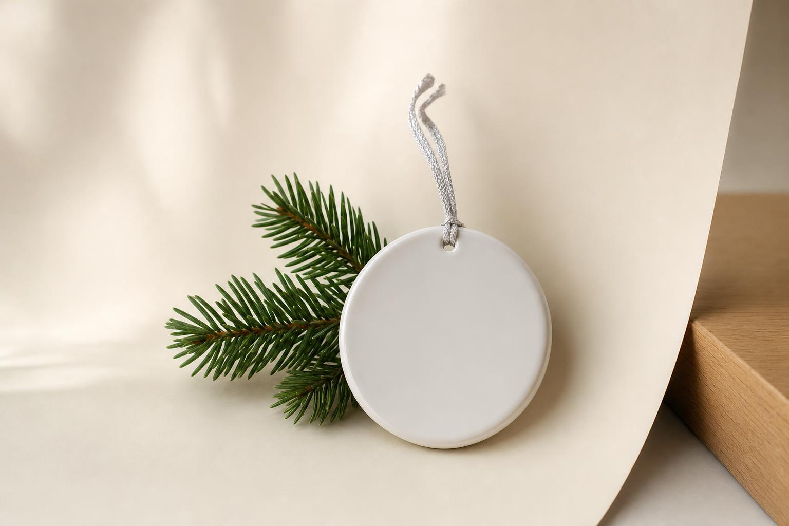 Round Ceramic Ornament
