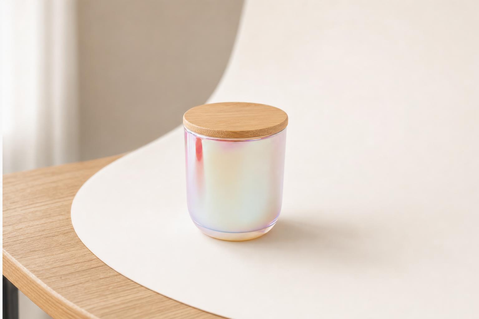 Luxury Candle with Engraved Bamboo Lid