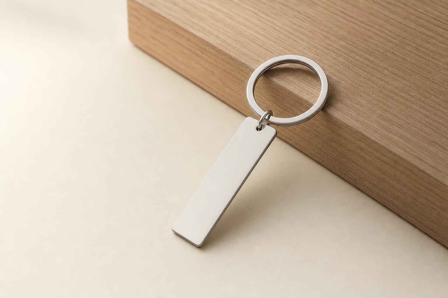 Rectangular Metal Keychain